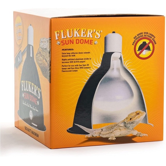 Fluker's Sun Dome Reptile Lamp - Deep Dome Flush Mount Light Fixture, - Picture 2 of 5